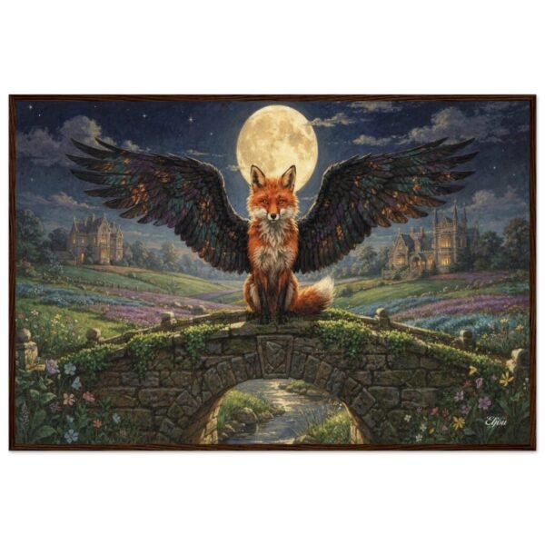 Foxed Raven, Gothic Victorian Animal Art, 19th Century Framed Wall Decor, Vintage Style