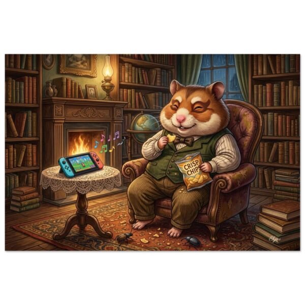 The Duke of Russet — Whimsical Gaming Hamster Fine Art Poster
